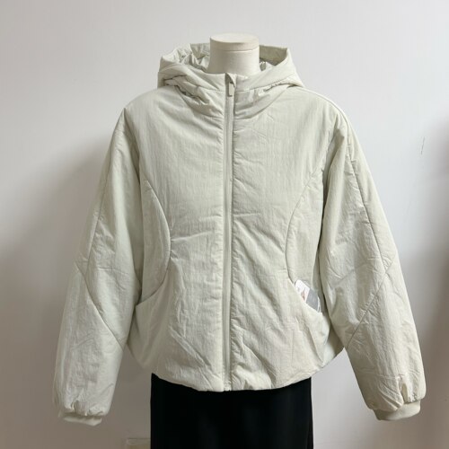 lu家同款可机洗三防/科技发热防风女士轻量化棉服连帽外套宽松