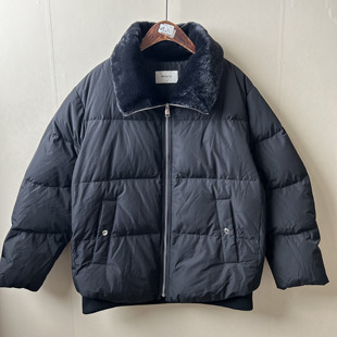 韩单女士秋冬新款时尚休闲短款毛领羽绒服鹅绒外套