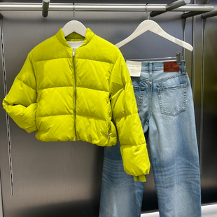 越南产-秋冬女士美式潮流休闲通勤短款羽绒服外套没有围巾