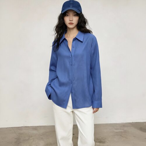 盐系法式高级松弛感长袖亚麻衬衫女春夏季薄款慵懒风宽松防晒外套
