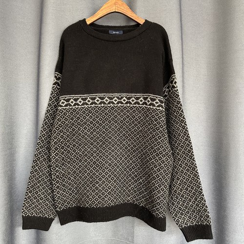 日单品牌niko and毛衣男款秋冬季新款时尚羊毛混纺宽松针织上衣