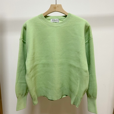 日单纯色长袖针织衫套头百搭舒适秋冬内搭舒适简约圆领毛衣