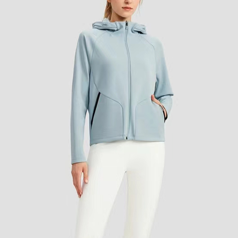 迪家同款春秋冬三季可穿热暖绒拉链连帽外套加厚质感空气层显瘦