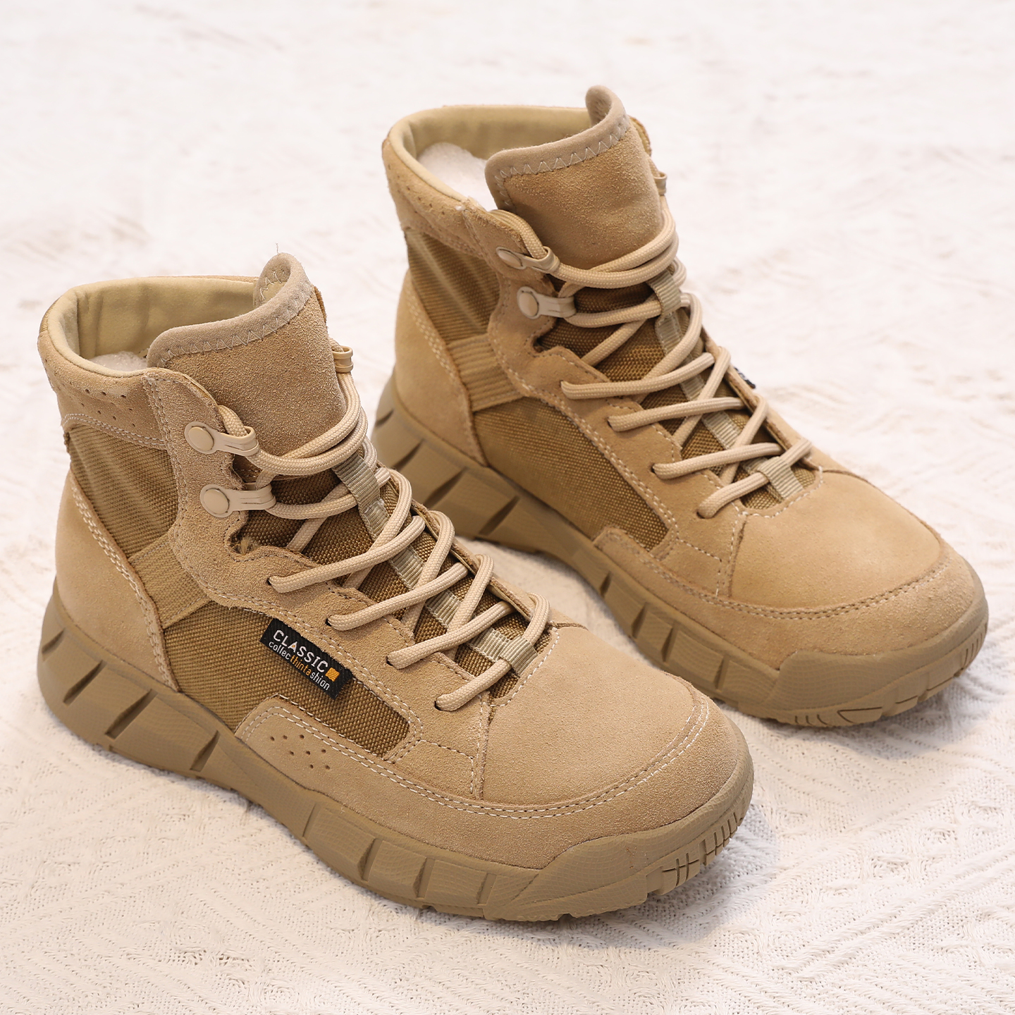 简雅诗妮复古西部靴工装风马丁靴