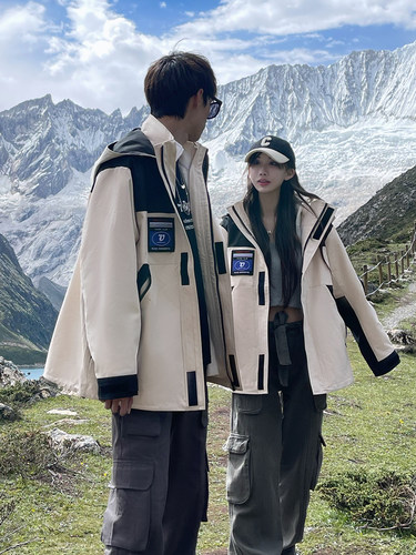 uhmu冲锋衣加绒加厚秋冬季