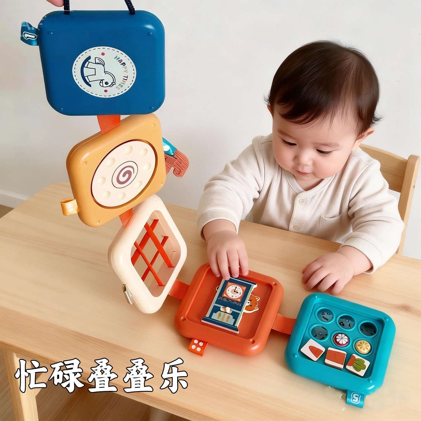 儿童忙碌板叠叠乐宝宝蒙氏早教益智玩具婴儿镜子精细动作训练教具,玩具/童车/益智/积木/模型,其它早教玩具类,淘宝优惠券,粉丝福利购,淘宝优惠卷