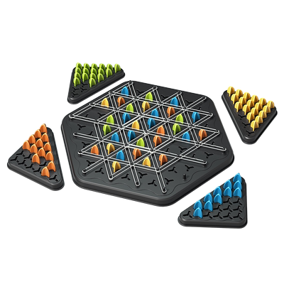 儿童思维连锁三角棋皮筋亲子互动桌面益智游戏三角棋连锁棋三角形