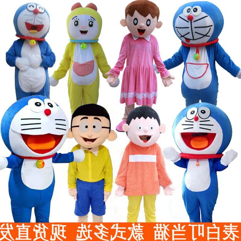 玩偶卡通道具cos充气哆啦梦头套