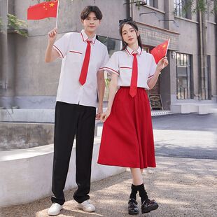 初高中运动会红歌学院风毕业演出服学生合唱校服照班服朗诵国庆节