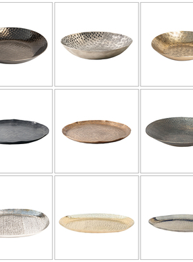 金属简约现代餐厅托盘摆件