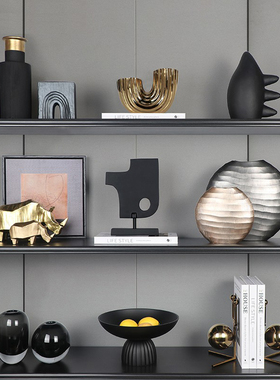 现代简约家居几何艺术花瓶装饰品售楼处书房客厅玄关酒柜桌面摆设