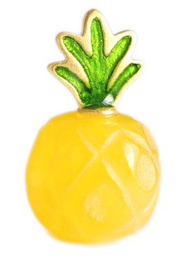 一世长安菠萝吊坠黄玉髓纯银