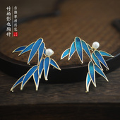 一世长安竹柏影也仿点翠胸针diy手工材料包母亲节暖场非遗活动