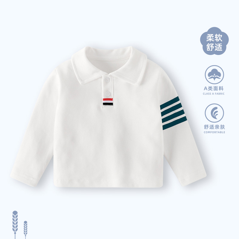 婴儿T恤秋装宝宝衣服打底polo衫