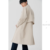 震店级重工风衣’KUYIOU 风衣外套男F03 Tricot挺阔立裁活页中长款