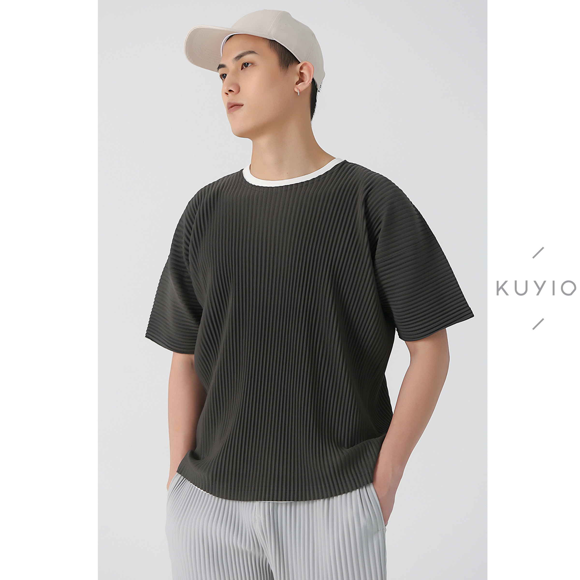 三次jk020圆领宽松潮流短袖T恤图片