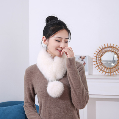 仿皮草围巾女冬季保暖加厚时尚韩版双面百搭少年