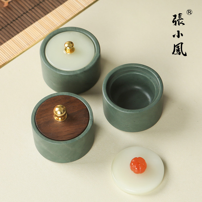 张小凤墨盒带盖小楷砚台书法专用不干墨文房四宝笔墨纸砚毛笔墨汁国画