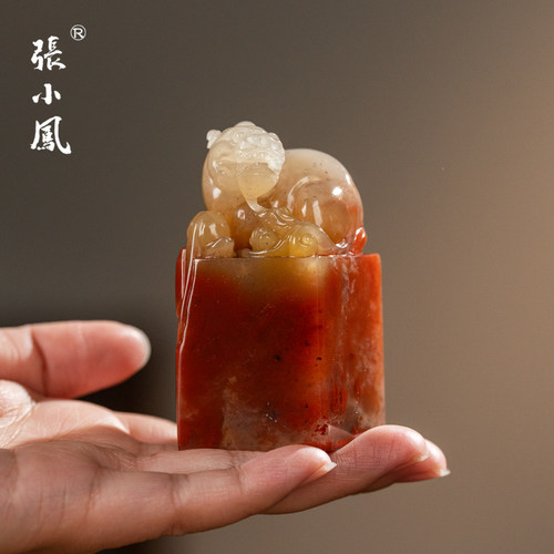 张小凤精工手工雕刻兽钮印章礼盒