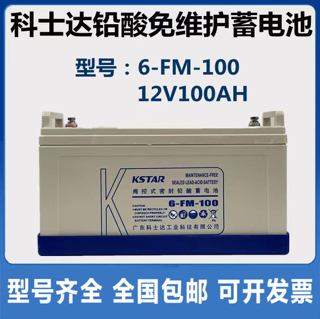 科士达蓄电池6-FM-10012V100AH直流屏铅酸免维护太阳能UPS