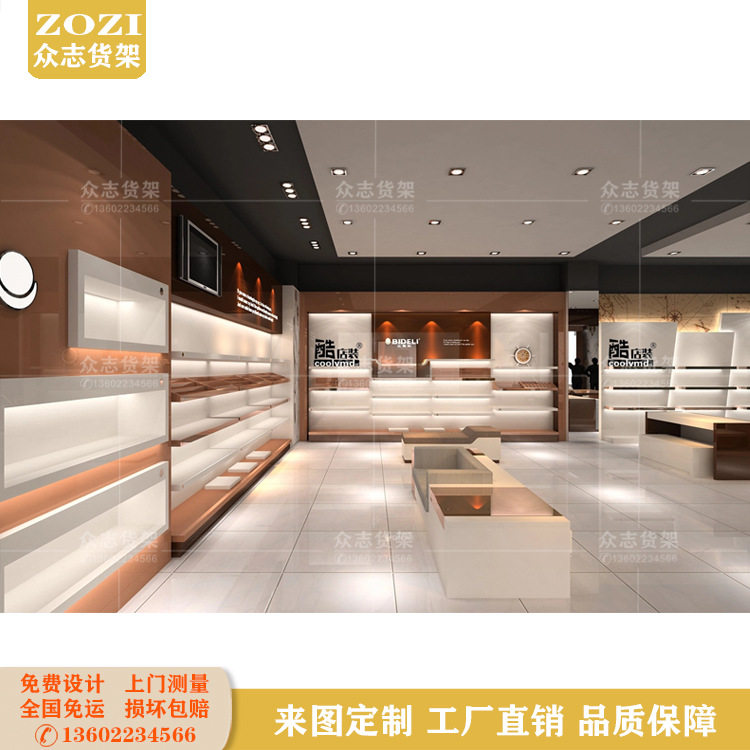 商场街铺店皮具展示柜家纺柜台陈列柜靠墙高柜包包货架烤漆造型架