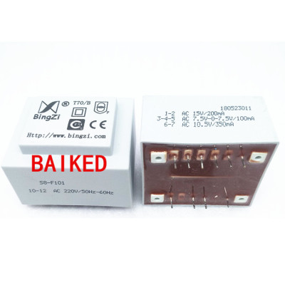 BingZiT70/B8VA兵字变压器S8-F101额定电压220V50Hz-60Hz