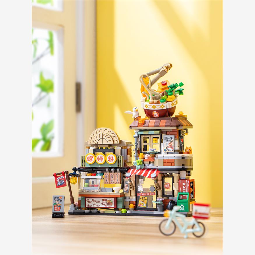 LOZ俐智积木柠檬茶店螺