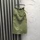 军绿色高腰牛仔半身裙女2026年夏天时尚 长裙 宽松休闲百搭A字工装
