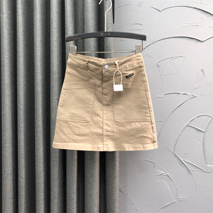 清仓小个子高腰牛仔短裙女年新款夏天百搭减龄水洗A字半身包臀裙