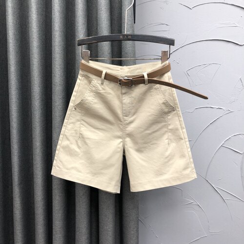 简兰顿直筒裤五分裤百搭高腰新品