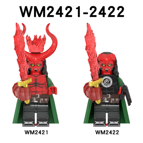 适用乐高地狱男爵Hellboy地狱小子第三方拼装积木人仔玩具WM2421