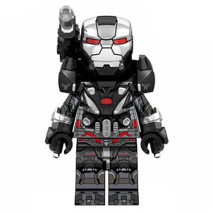 复联V003黑色战争机器新头盔第三方MOC拼装积木人仔玩具