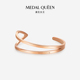 Medal 双曲轻奢高级感小众创意精致 Queen女生钛钢素圈手镯女