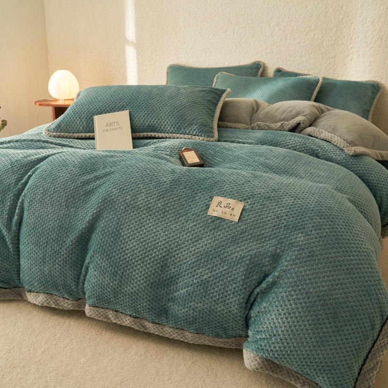 10斤可拆洗牛奶绒被子珊瑚绒冬被棉被芯加厚保暖被褥子全套一整套,床上用品,化纤被,淘宝优惠券,粉丝福利购,淘宝优惠卷