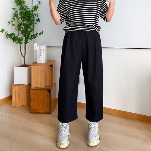 大码女装奶奶裤直筒裤休闲裤子春