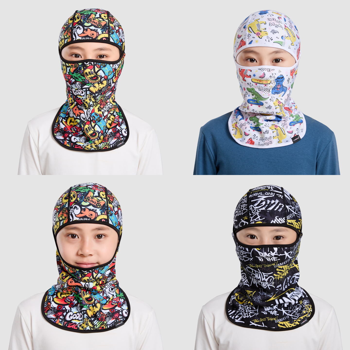 朗希迪儿童滑雪护脸面罩全包