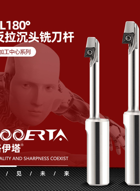 偏心直柄倒拉刀反面锪平铣刀杆CNC可换式刀片背面反刮沉孔反拉刀