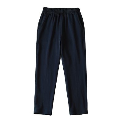 小学生藏青色宽松春秋直筒校服裤