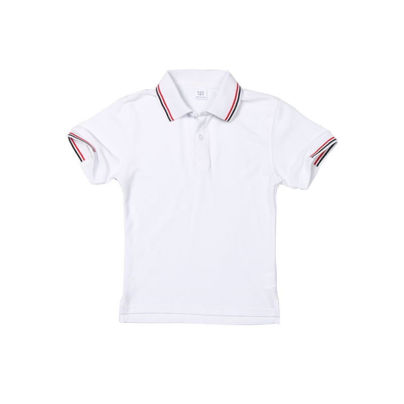 儿童蓝色t恤短袖夏季纯棉polo