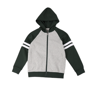 儿童棒球服连帽男童外套春秋墨绿小学生校服女童枣红藏青灰色裤子