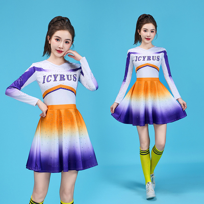 男女运动会新款啦啦队服表演服啦啦操演出服拉拉队大众健美操服装