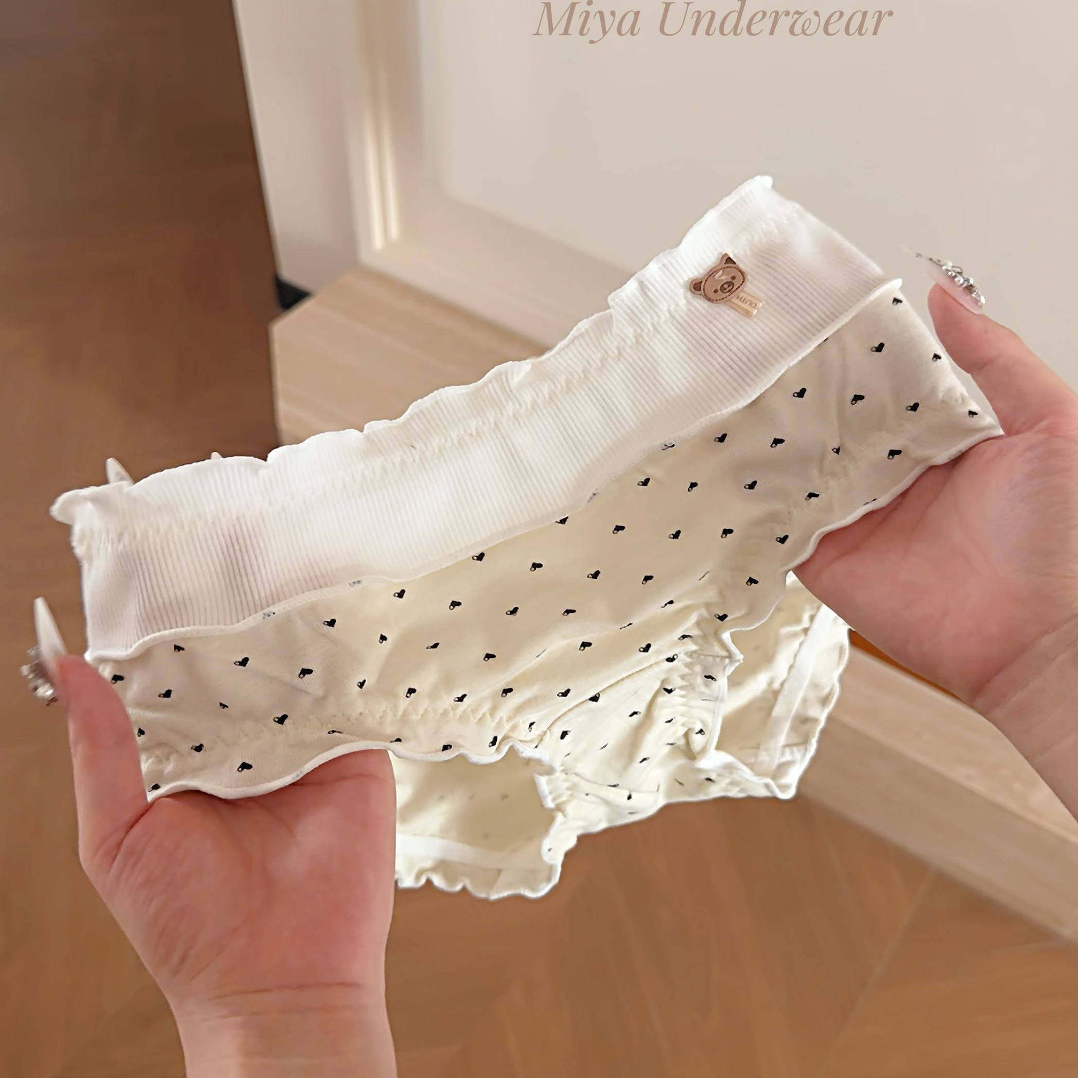 秋日烘焙小熊～法式爱心小熊透气中腰包臀亲肤少女三角裤,女士内衣/男士内衣/家居服,女三角裤,淘宝优惠券,粉丝福利购,淘宝优惠卷