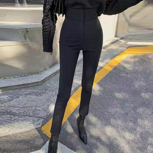 高腰时尚百搭小脚显瘦西装裤