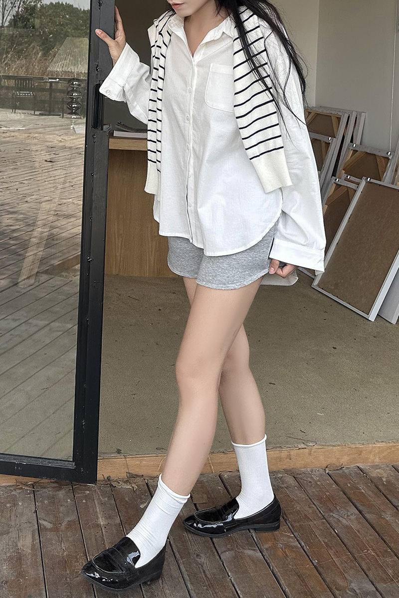 灰色加绒卫裤美式运动短裤韩版