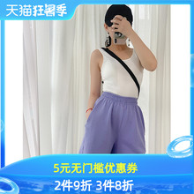 2020情侣夏季新款韩版糖果色休闲直筒运动短裤女装宽松嘻哈五分裤