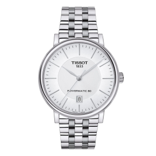 TISSOT天梭新款 T122.407.11.031.00 卡森臻我系列机械男表钢带正品