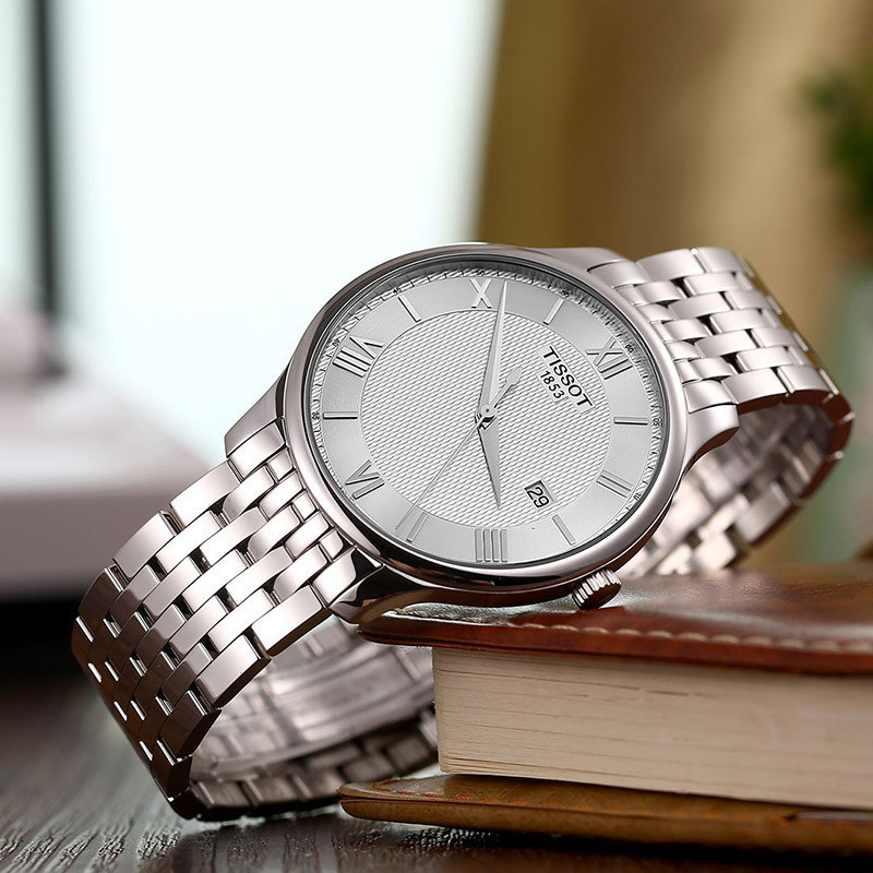 天梭俊雅系列真皮带商务男士手表