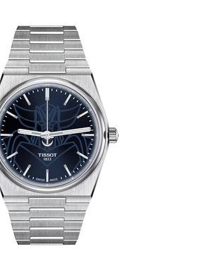 天梭PRX超级玩家系列特别款机械表男士蓝盘钢带瑞士腕表T137.407