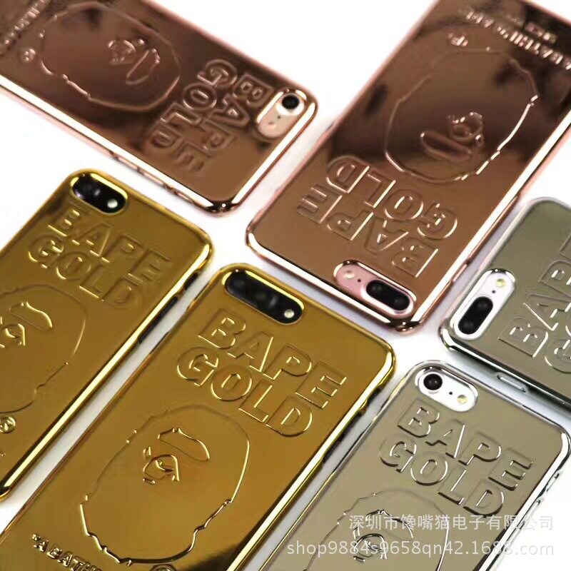 BAPE猿人头适用苹果6S手机壳7iphone6/7plus硬壳电镀6p保护套在类目 3C数码配件, 手机配件, 手机保护套/壳中 - 来自Buy2taobao.com提供专业的淘宝代购服务