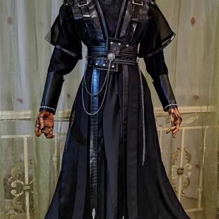 墨燃cos服黑色劲装武侠风男女古风汉服黑水贺玄萧策安cosplay服装